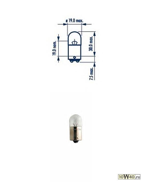 лампа r5w 24v ba15d nva cp