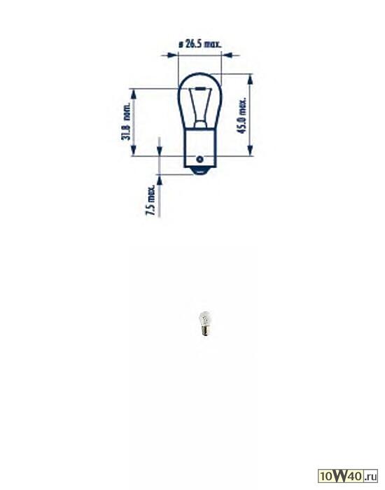 Снят с производства Лампа 24V 15W BA 15s