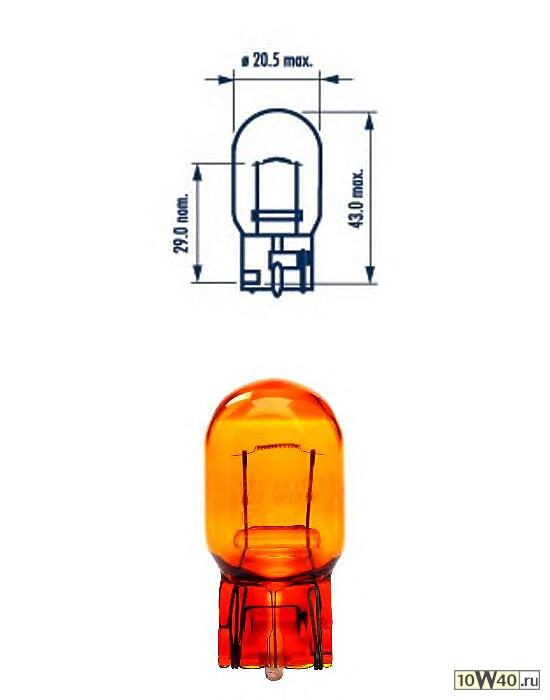 лампа wy21w 12v nva cp