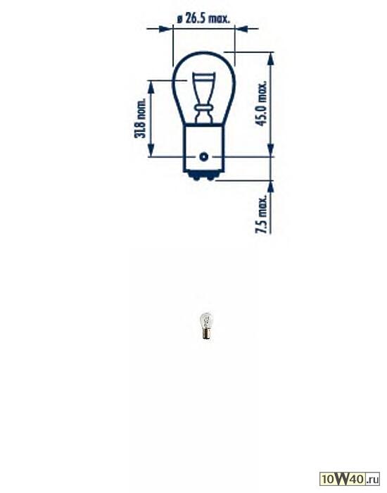 лампа p21 / 4w 24v 21 / 4w baz15d nva cp