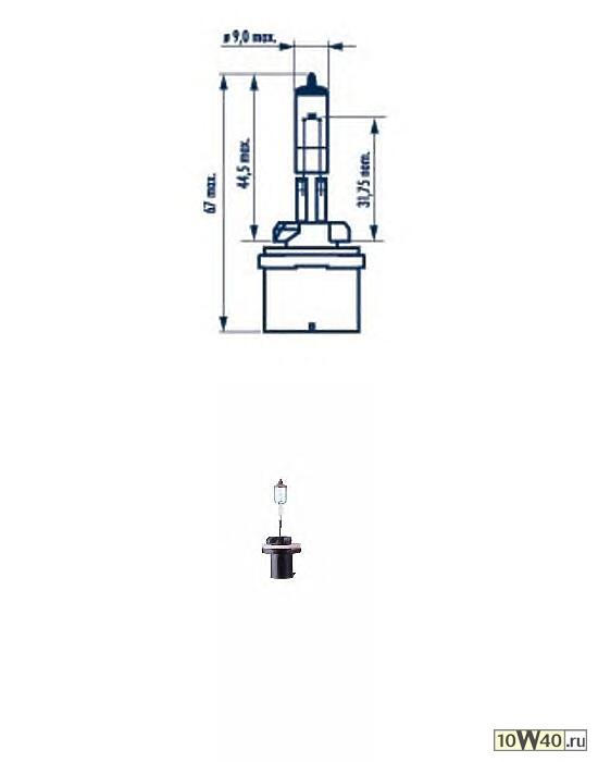ЛАМПА ГОЛОВНОГО СВЕТА H27W/1 12V 27W PG13 (КОРОБКА 1 ШТ.)