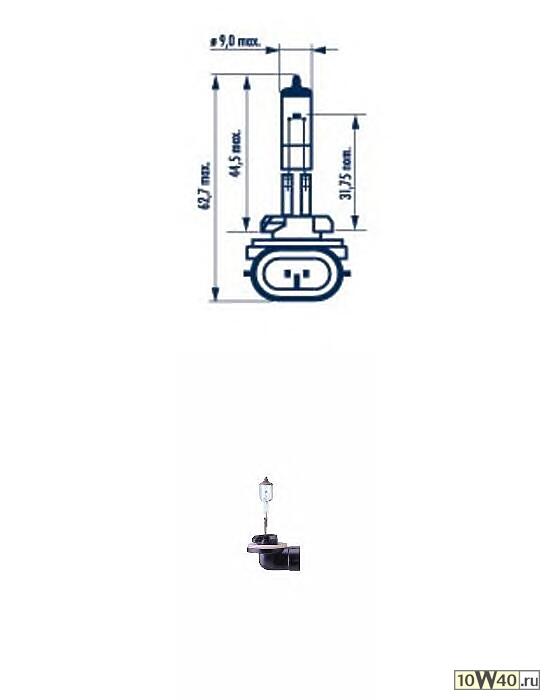 ЛАМПА ГОЛОВНОГО СВЕТА H27W/2 12V 27W(КОРОБКА 1 ШТ.)