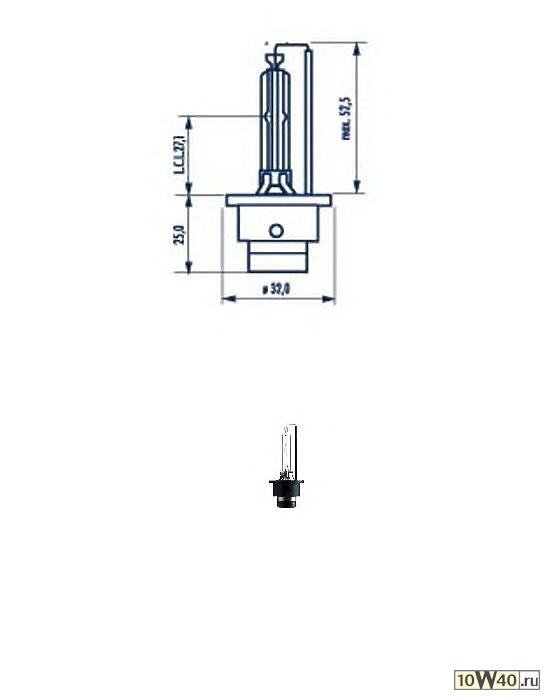 ЛАМПА D2S 85V-35W (P32D-2) 4300K (NARVA)
