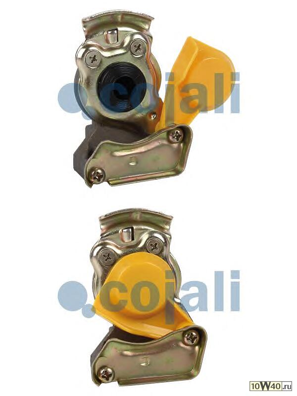 соединительная головка автом. (жёлт.) с клапаном m22x1.5\ omn mb, iveco, daf, bpw