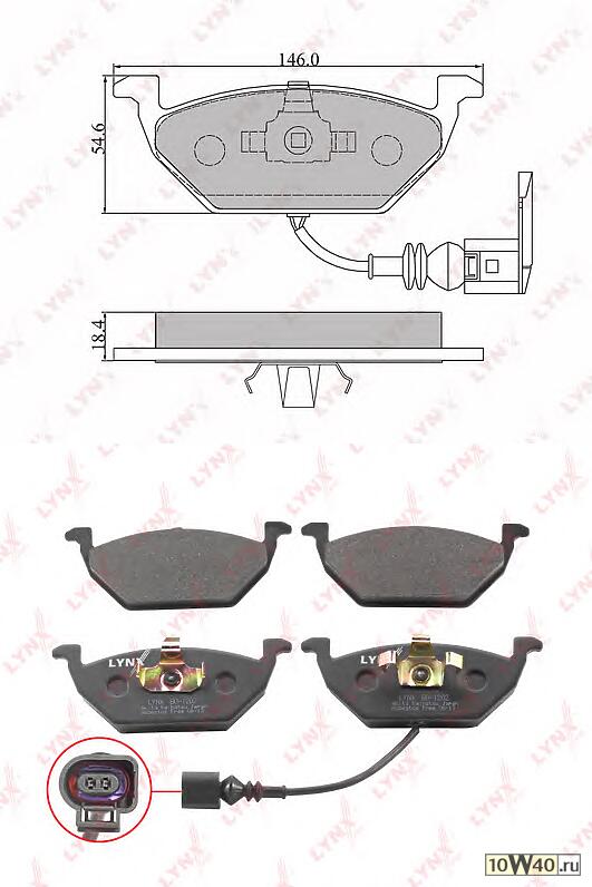 Колодки тормозные передние подходит для AUDI A2 00/A3 03, SEAT Leon/Toledo, SKODA Fabia 99/Octavia 96, VW Bora 98/Caddy/Golf IV-V/Jetta V/New Beetle 98/Polo 01 BD-1202