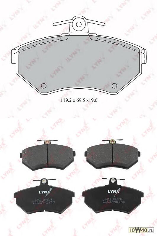 КОЛОДКИ ТОРМОЗНЫЕ ПЕР AUDI A4 (B5) 1.6-1.9TD (LUC) 97-00, VW PASSAT(B5) 1.6-1.9TD 96-05