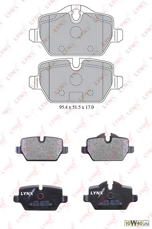 колодки тормозные задние bmw 1(e81 / 87) 1.6-2.0 03-12 / 1(f20 / f21) 1.6-1.8 10> / 3(e90) 1.6-2.0 05-