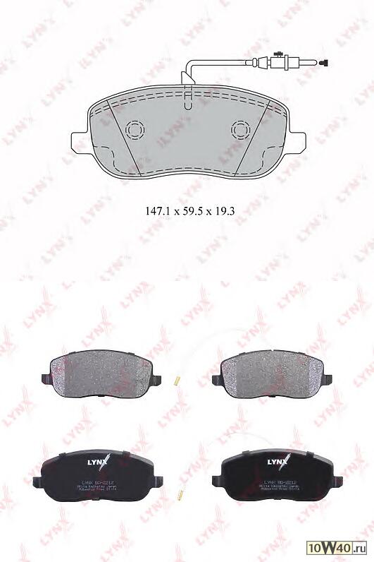 колодки тормозные передние citroen c8 2.0-2.2d 02> / jumpy 1.9d-2.0 95> fiat scudo 1.9d-2.0d 96-06