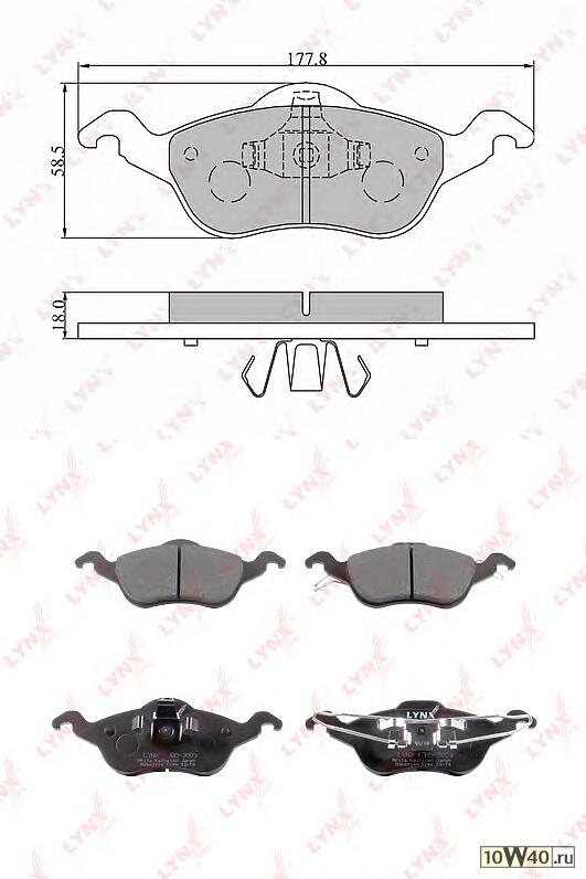 колодки дисковые передние\ ford focus1.4 16v / 1.8 16v / 2.0 16v / 1.8tdi 98-04
