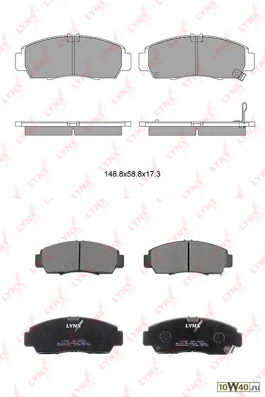 колодки тормозные передние honda civic 05> / fr-v 05> / accord 2.0(4x4) 03> / legend 96-04