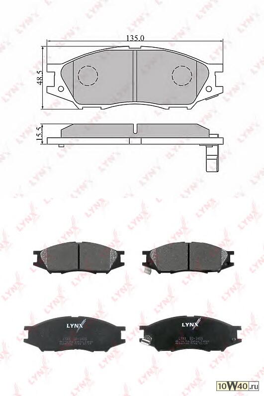 Колодки тормозные передние подходит для NISSAN Almera Classic 06/Micra(K11) 1.5D 03  BD-3409