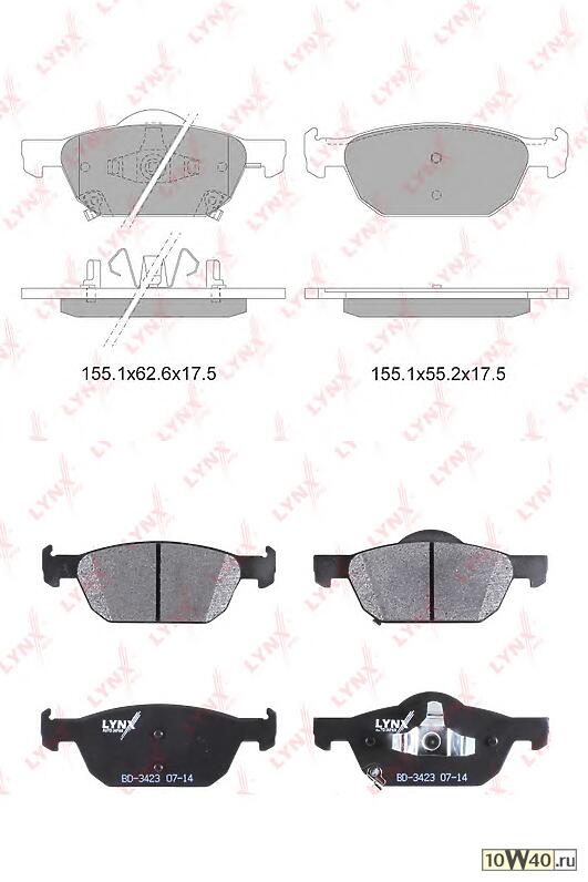 колодки тормозные передние honda accord vIIi 2.0-2.4 08> / civic 1.4-2.2d 12>