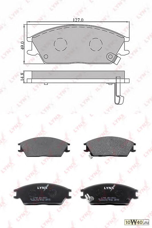 Колодки тормозные передние подходит для  Accent 05/Lantra 95/Pony 95/Getz 02 BD-3601