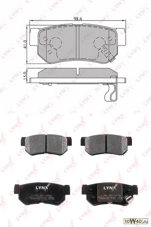 Колодки тормозные задние подходит для  Elantra 06/Sonata 98/Matrix 01/Getz 02/Santa Fe 01-06/Matrix 05/Tucson 04,  Magentis 01/Sportage 04 BD-3605