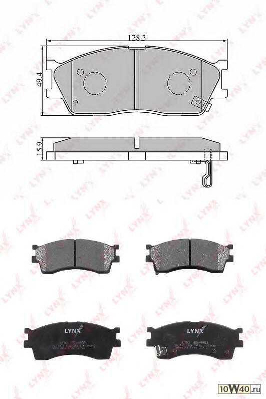 колодки тормозные передние  spectra 05> / clarus / rio 00-05 / shuma 01-04
