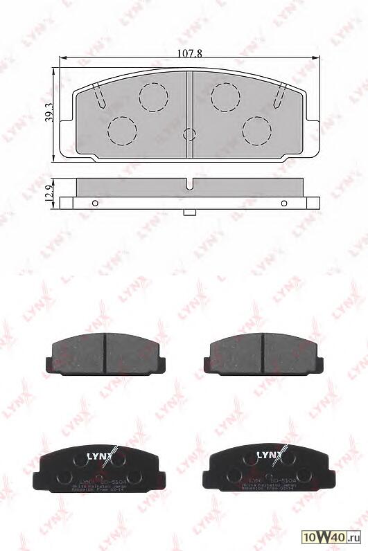 Колодки тормозные задние подходит для MAZDA 323 01-04/626 2.0 97-02/Premacy 99 BD-5104
