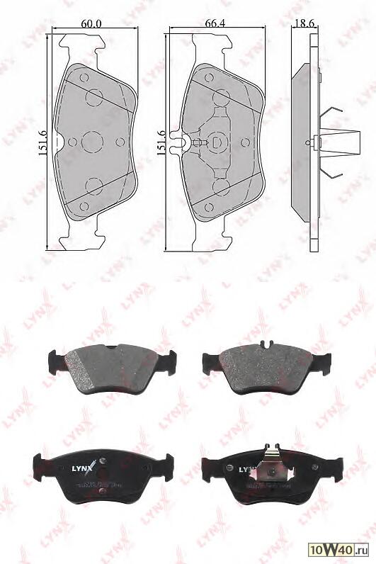 колодки тормозные передние mercedes-benz c200k-280(w202 / c208) 95-00 / e200-300d(w210) 95-00 / slk200-230