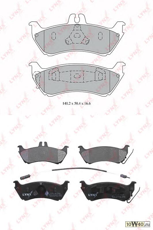 колодки тормозные задние mercedes-benz ml230-430(w163) 98-00