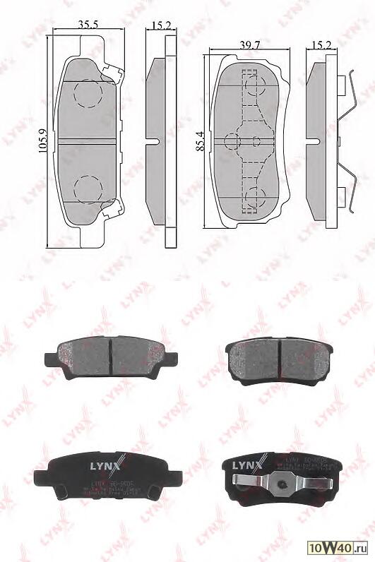 Колодки тормозные задние подходит для MITSUBISHI Lancer IX-X 1.5-2.0D 03/Outlander 03 BD-5505