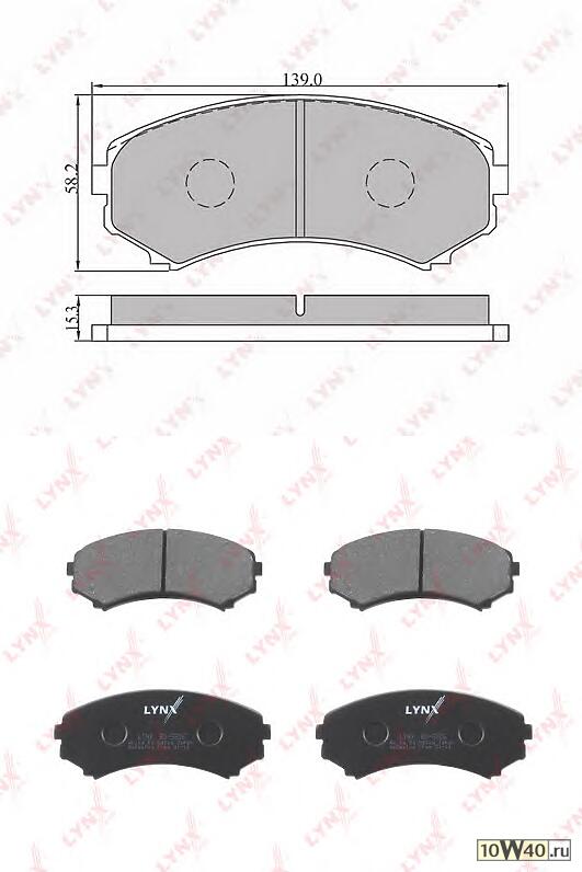 колодки тормозные передние mazda mpv >99 mitsubishi pajero IIi-iv 00> / pajero sport 2.5td 02>