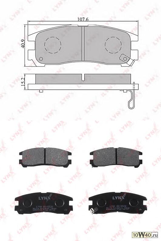 Колодки тормозные задние подходит для MITSUBISHI Pajero Pinin 99/Galant 92-04/Eclipse 99/Space Wagon 98,  Santamo 98 BD-5508