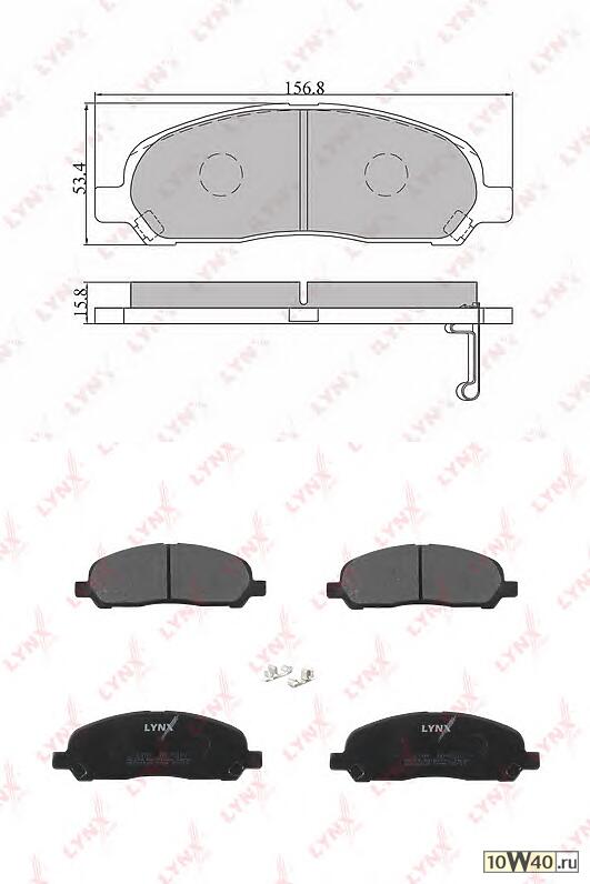 колодки тормозные передние mitsubishi rvr 97-02 / chariot / grandis >02