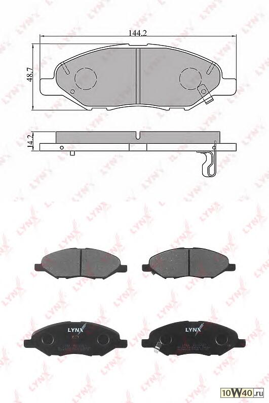 колодки тормозные передние nissan tIIda(jp) 07> / bluebird 05> / march 02> / cube 02> / note 05>