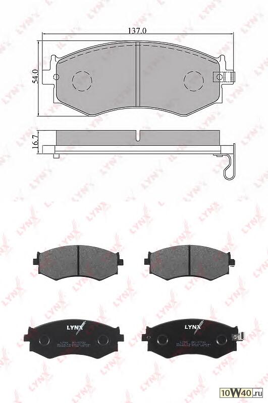 колодки тормозные передние nissan primera travaller(w10) ssangyong rexton 04>  sonata >01 / l