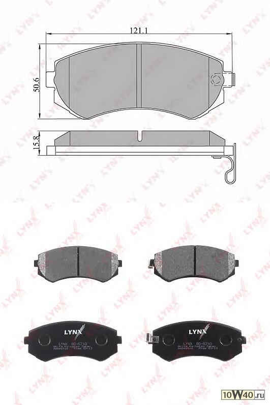 колодки тормозные передние nissan almera(n15) 97> / patrol(y61) 97>
