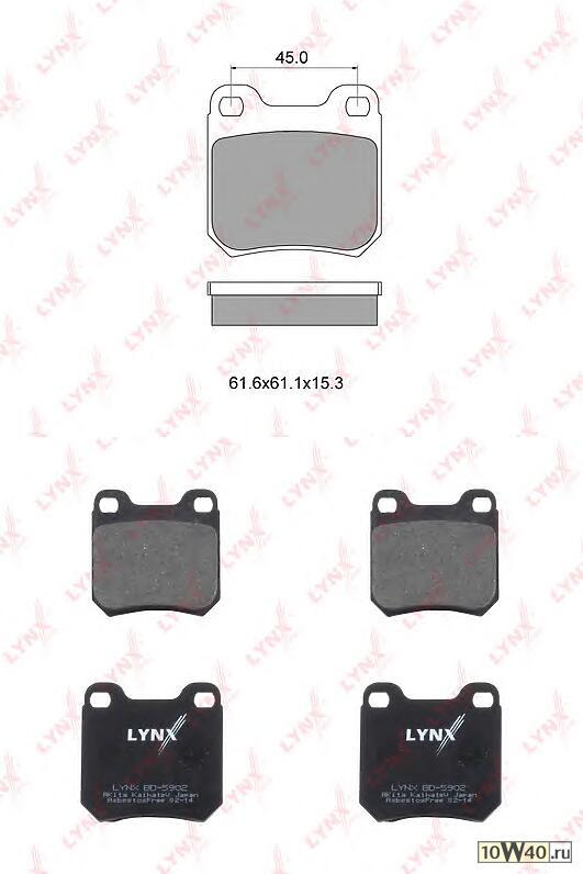 Колодки тормозные задние подходит для OPEL Omega A-B/Vectra B 02, SAAB 900 96-98/9-3 98-02 BD-5902