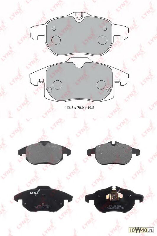 колодки тормозные передние opel signum 03> / vectra c 02> / zafira b 2.0 06> saab 9-3 02>
