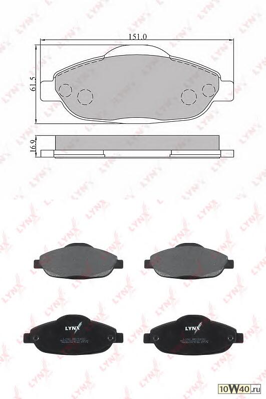 Колодки тормозные передние подходит для PEUGEOT 308 07/3008 1.6 09 BD-6102