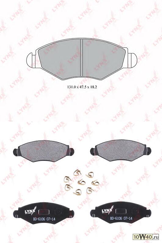 колодки дисковые передн. с антискрип. пластинами\ peugeot 206 1.4 / 1.6 / 1.4hdi / 1.9d 01>