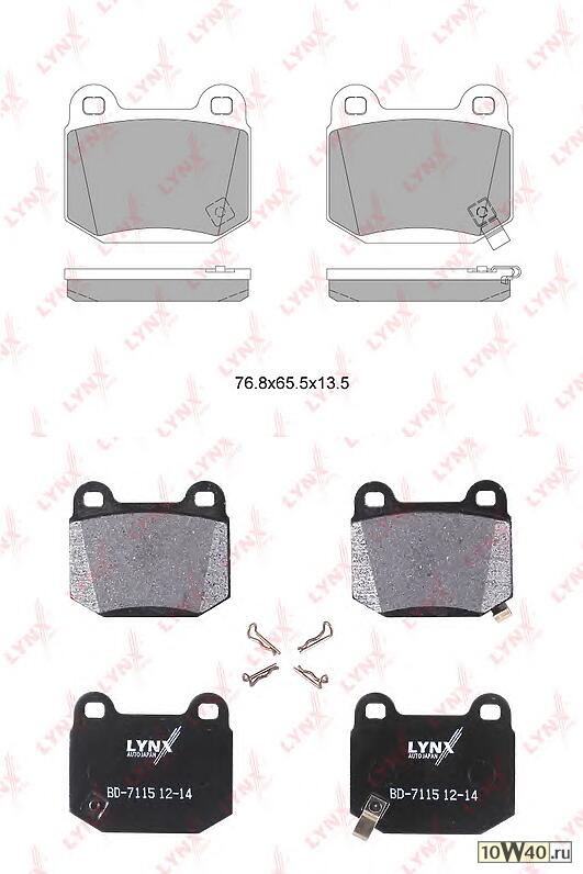 колодки тормозные задние mitsubishi lancer evo 2.0 vi-ix 96> nissan 350 z 02> subaru impreza(gd-gh