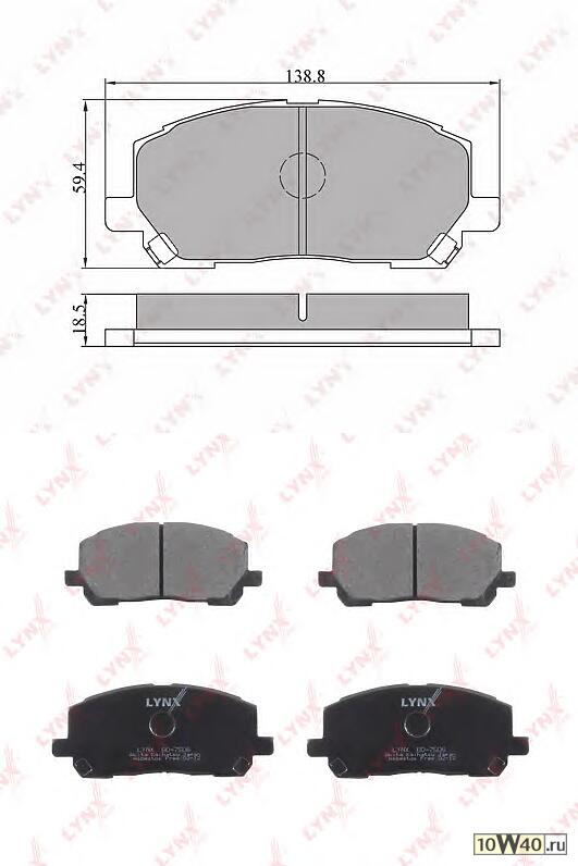 колодки тормозные дисковые передние\ lexus rx300 3.0 v6 00-03
