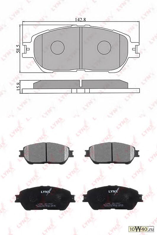 колодки тормозные передние toyota caldina(st246w) 2.0 4wd 02-07 / estima 03-06 / windom 3.0 01-06