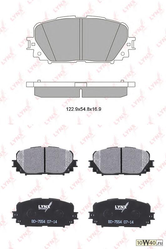 колодки тормозные дисковые передние с антиск. пл.\ toyota yaris 06>