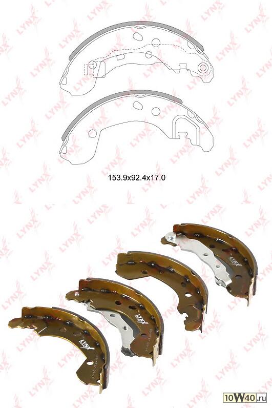 Колодки тормозные задние подходит для NISSAN Micra(K12) 1.0-1.6 03-10 / Note(E11) 1.4-1.6 06, RENAULT Clio III 1.2-2.0 05 / Modus 1.2-1.6 04 BS-5717
