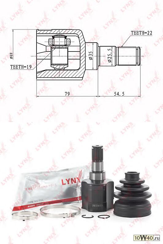 шрус внутренний daewoo tico 95-00 / matiz 0.8 00>