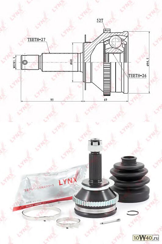 шрус наружный к-кт\  santa fe 2.0crdi 01>