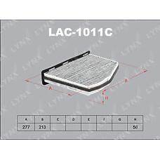 LYNXAUTO LAC-1011C (11009 / 110093015 / 1611) фильтр салона угольный\ Audi (Ауди) a3, VW Golf (Гольф) V / Touran (Тоуран) / caddy, Skoda (Шкода) Octavia (Октавия) 03>
