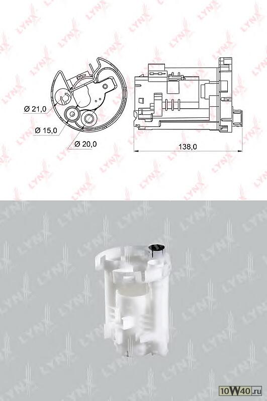 фильтр топливный погружной toyota corolla(e110 / e120) 1.3-1.8 99> / camry(v30) 2.0-3.0 01-06 / (v40