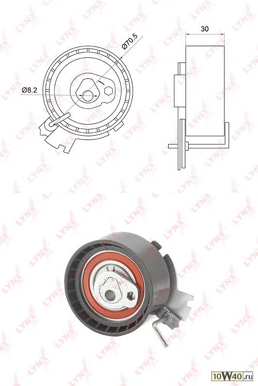 ролик натяжной / грм citroen berlingo 1.6 00> / c2 1.6 03> / c3 I 1.6 02> / c4 I 1.6 04> peugeot 10