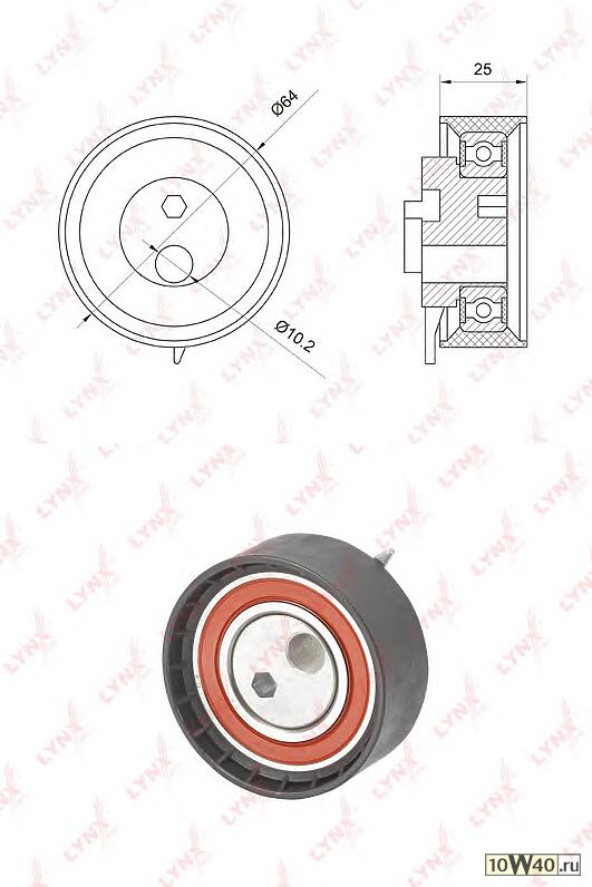 ролик натяжной / грм VW lt 2.5d 96-06 / transporter IV 2.5d 95-03 volvo 850 2.5d 95-96 / s70 2.5d 9