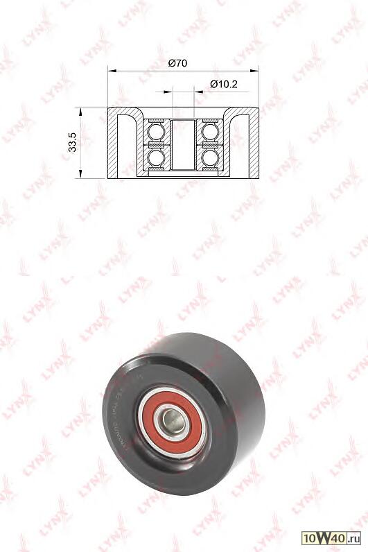 Ролик натяжной / приводной подходит для NISSAN Juke 1.6 10 / Micra(K12/3) 1.6 05 / Note 1.6 06 / Qashqai 1.6 07 / Tiida 1.6 07 PB-5013