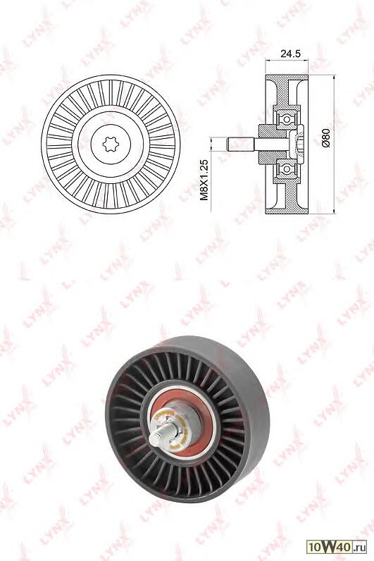 ролик натяжной / приводной daewoo korando 2.9d 99> / musso 2.9d 99> ssangyong korando 2.3d-2.9d 96>
