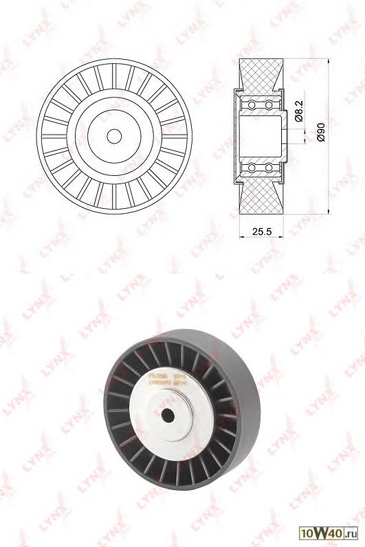 Ролик направляющий / приводной подходит для VW LT 2.5D 96-06 / Transporter IV 2.0-2.5D 90-03 PB-7036