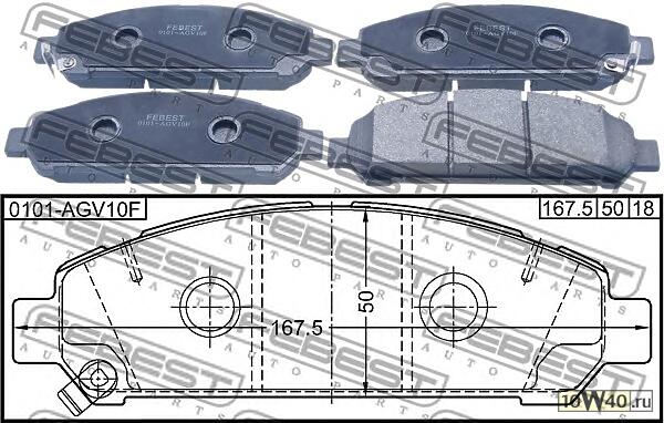 колодки тормозные передние toyota venza agv15 / ggv15 4wd 2008-