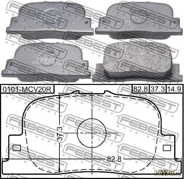 Колодки тормозные TOYOTA CAMRY V20 2.2-3.0 96-01/PRIUS 03-09 задн.