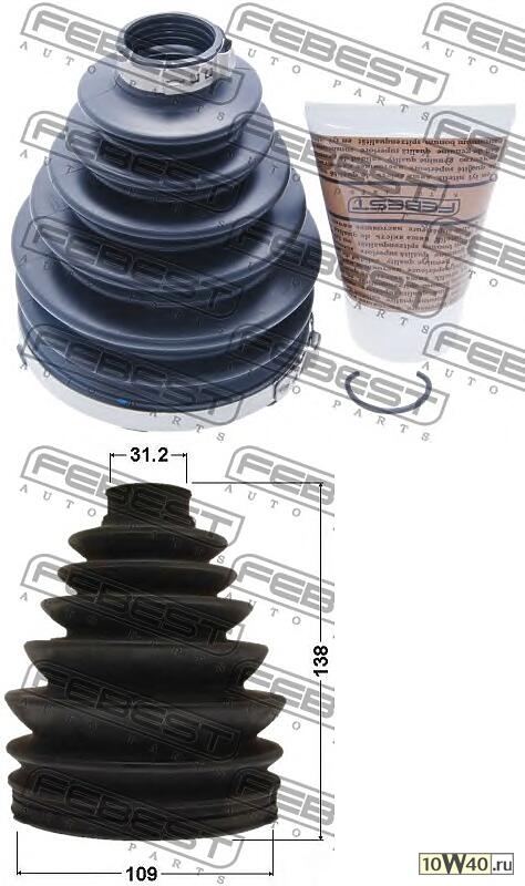 Пыльник ШРУСа наружный (109x138x31,2) комплект TOYOTA LAND CRUISER 100 HDJ101/UZJ100 1998-2007